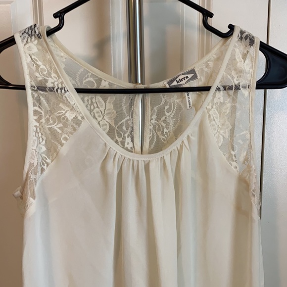 Kirra Cream Lace Detail Blouse - Picture 2 of 5